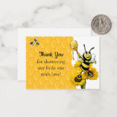 Honingraat Honingbijen Dank je kaarten Notitiekaartje (Voorkant / Achterkant in situ)