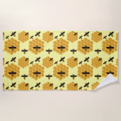 Honingraat Honingbijen Insecten Lovergele imker Strandlaken (Voorkant)