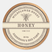  honingraat honingraat ronde sticker (Voorkant)