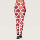 Honingraat in roodtinten leggings (Achterkant)
