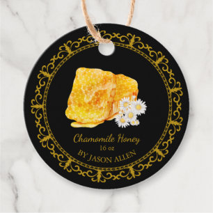 Honingraat Kamille Geïnfundeerde Honey Hang Label