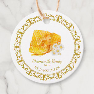 Honingraat Kamille Geïnfundeerde Honey Hang Label