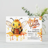 Honingraat Magic Whimsical Baby shower Kaart (Staand voorkant)