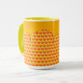 Honingraat met druppelhoning mok (Voorkant links)