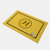 Honingraat met monogram 24 x 36 inch deurmat (Schuin)