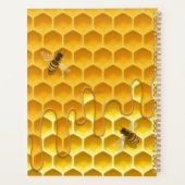 Honingraat met Vliegende Honingbijen Douane 8.5"x  Planner (Achterkant)