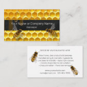 Honingraat met vliegende honingbijen Imker Visitekaartje (Voorkant / Achterkant)