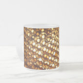 Honingraat-mok, ideaal cadeau voor de imker matglas koffiemok (Voorkant links)