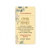 Honingraat opslag serveersuggesties oogstdatum etiket (Voorkant)