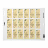 Honingraat opslag serveersuggesties oogstdatum etiket (Full Sheet)