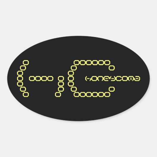 honingraat ovale sticker (Voorkant)