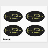 honingraat ovale sticker (Vel)