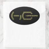 honingraat ovale sticker (Tas)