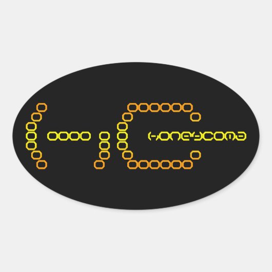 honingraat ovale sticker (Voorkant)