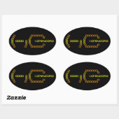 honingraat ovale sticker (Vel)
