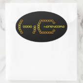 honingraat ovale sticker (Tas)