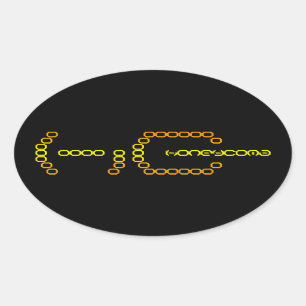 honingraat ovale sticker
