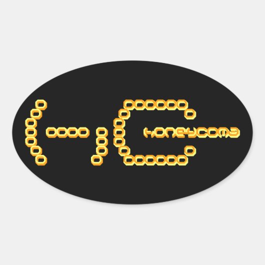 honingraat ovale sticker (Voorkant)