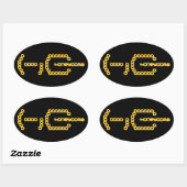 honingraat ovale sticker (Vel)