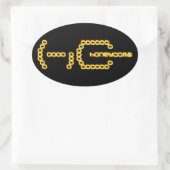 honingraat ovale sticker (Tas)