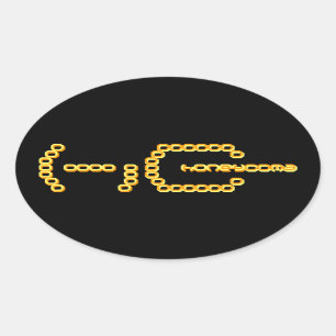 honingraat ovale sticker