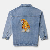 Honingraat Pet Gnome met Bijen Holding Honing Vrou Denim Jacket (Achterkant)