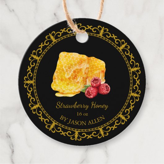  Honingraat Raspberry Honey Hang Label (Voorkant)