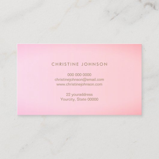 honingraat roze visitekaartje (Achterkant)