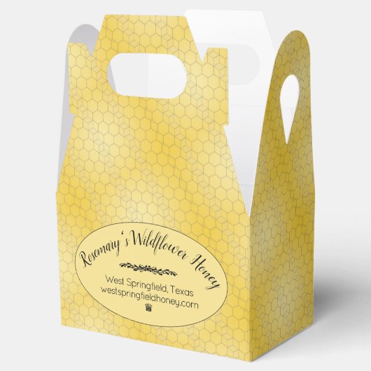 Honingraat Script Mini Mason Jar Box Bedankdoosjes (Geopend)