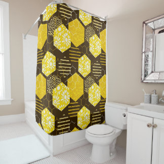 Honingraat! Shower Curtain Douchegordijn