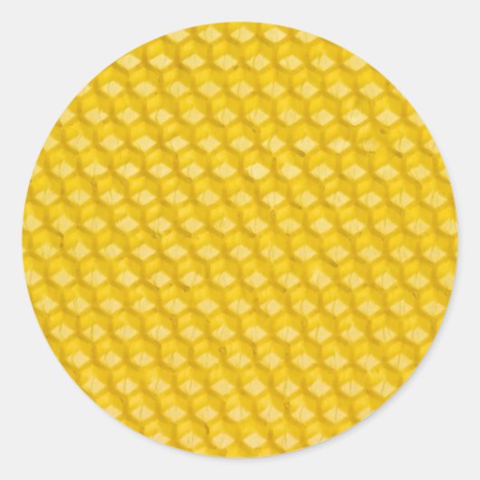 Honingraat Sjabloon voor bijen Ronde Sticker (Voorkant)
