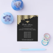 honingraat van bijen op zwarte achtergrond flyer (Enkel)