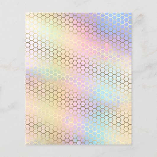 honingraat van bijen tegen de achtergrond van de m flyer (Achterkant)