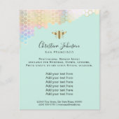 honingraat van bijen tegen de achtergrond van de m flyer (Voorkant)