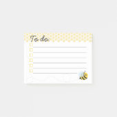 Honingraat van de kattenhoningraat Cute Yellow Fly Post-it® Notes (Voorkant)