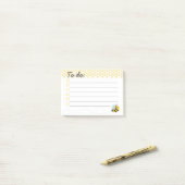 Honingraat van de kattenhoningraat Cute Yellow Fly Post-it® Notes (Op bureau)