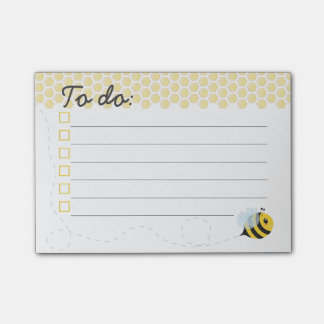 Honingraat van de kattenhoningraat Cute Yellow Fly Post-it® Notes