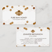 Honingraat van goudpure rauwe honingbijen visitekaartje (Voorkant / Achterkant)