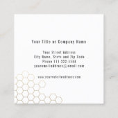 Honingraat Visitekaartje van imker (Achterkant)