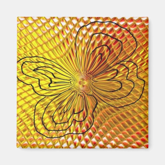 Honingraat vlinder magneet (Voorkant)