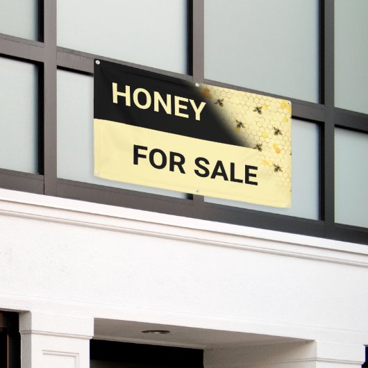 Honingraat voor de verkoop van bijen spandoek (Buitenkant Gebouw)