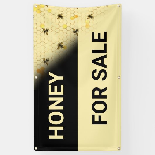 Honingraat voor de verkoop van bijen spandoek (Verticaal)