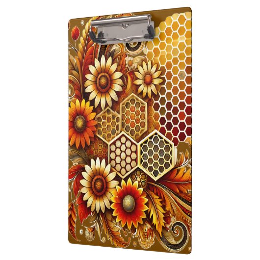 Honingraat & Zonnebloem Geïnspireerd Klembord (Links)