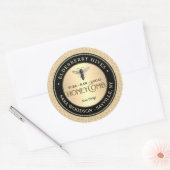 Honingraat Zwart Goud Honing Label Queen Bee (Envelop)