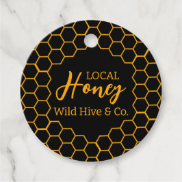 Honingraat - zwarte of witte achtergrond bedankjes labels
