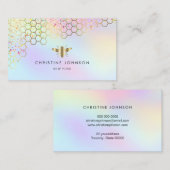honingraatbij logo faux glitter visitekaartje (Voorkant / Achterkant)