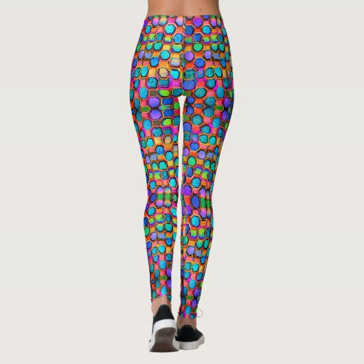 honingraatcaleidoscoop leggings (Achterkant)