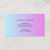 Honingraatgradiënt paarse blauw visitekaartje (Achterkant)