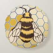honingraathommel rond kussen (Voorkant)