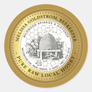  honingraathoningraat GOLD Ronde Sticker